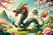 陽春三月好景色，生肖龍寓意春意濃