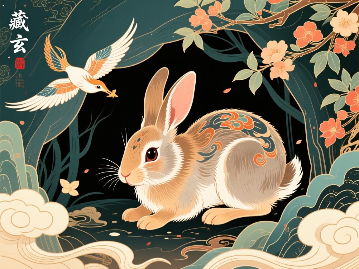 驚弓之影藏玄兔